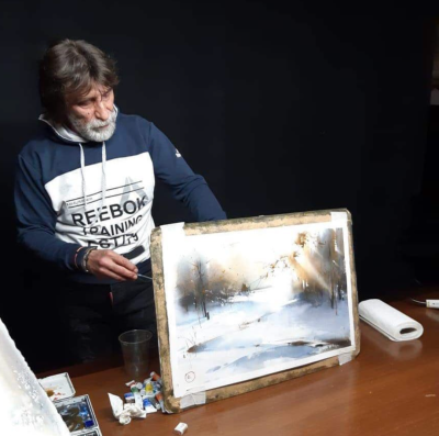 俄罗斯水彩画家令人入迷的水彩雪景:ILya Ibryaev