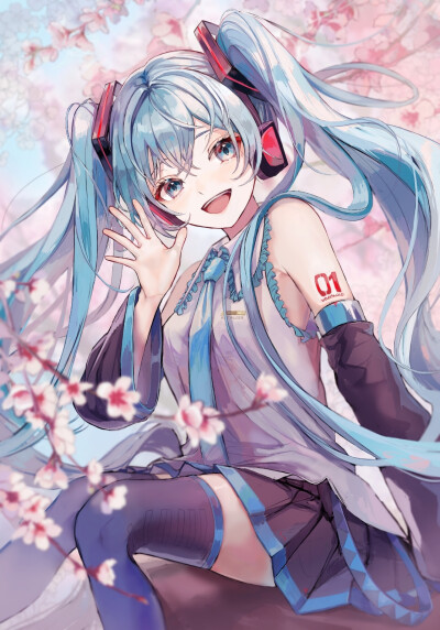 初音未来好漂亮呀绿头发的音乐精灵