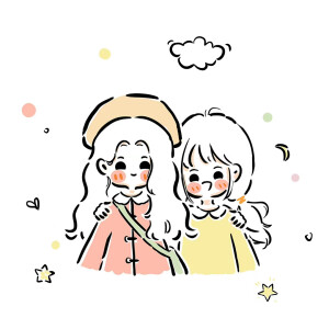 闺蜜头像 简笔画 【和海绵宝宝学画闺蜜照】