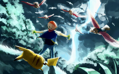 Ash_Ketchum Pokemon Wallpaper 宝可梦壁纸(From Wallpaper Cave)