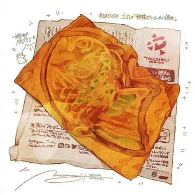 美食绘，插画师Maomomiji