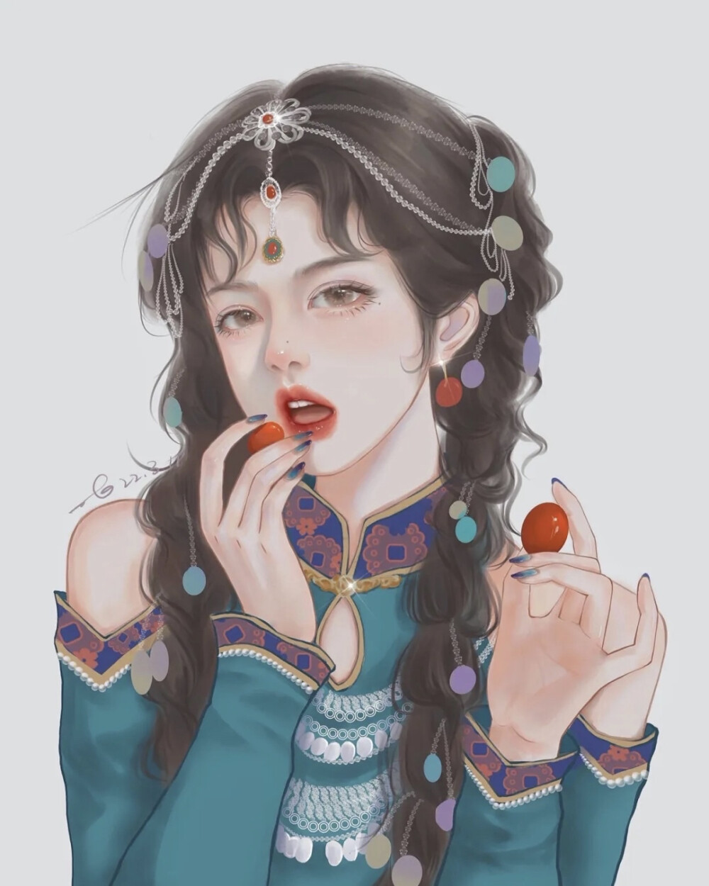 “来生做春风 流浪又自由”
女生头像｜优质女头｜手绘头像
画师: xhs【画师一白】