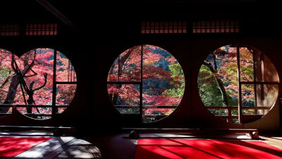 日本 京都 嵐山 祐斎亭 紅葉