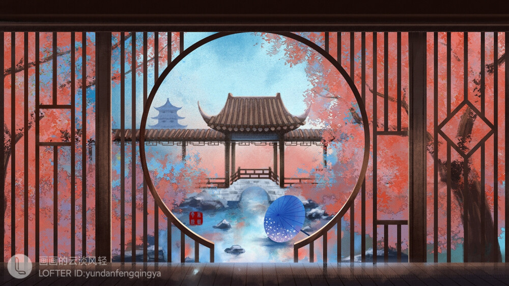 “最似人间十月景，于说花间有仙境。”
©画画的云淡风轻