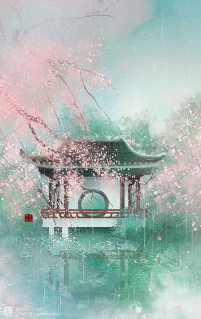 “最似人间十月景，于说花间有仙境。”
©画画的云淡风轻