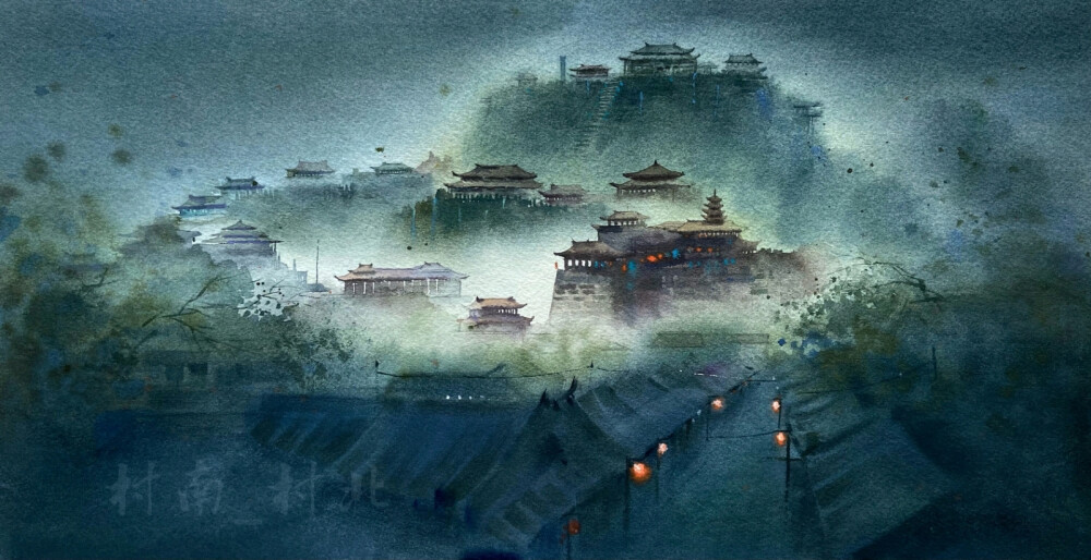 远望飞花落，难闻虫鸟鸣，落雪压寒梅，只嗅残花香。
©村南_村北
侵权删