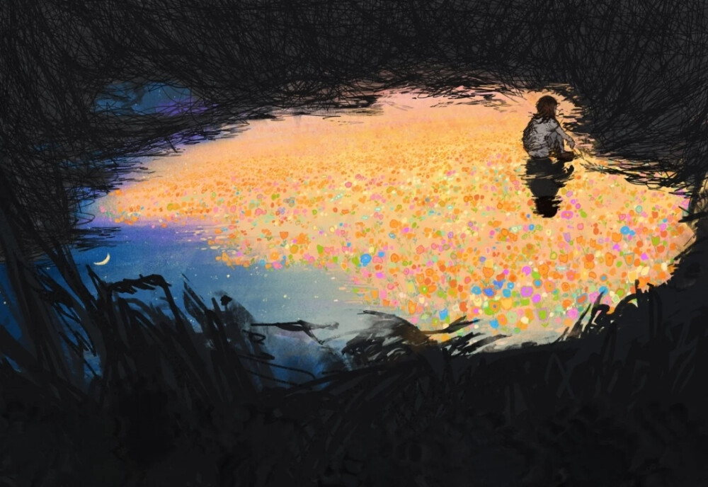 插画壁纸 宇宙·星空·月亮 画师:咸鱼中下游