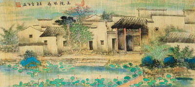 叶阿林，著名山水画家，字盛林，号古子，1958年生，义乌人。现为中央国家机关美协副主席，中央国家机关美协艺术顾问，中国科学院大学艺术中心兼职教授。中国科学院大学艺术中心兼职教授，国际一级美术师，国家一级书…