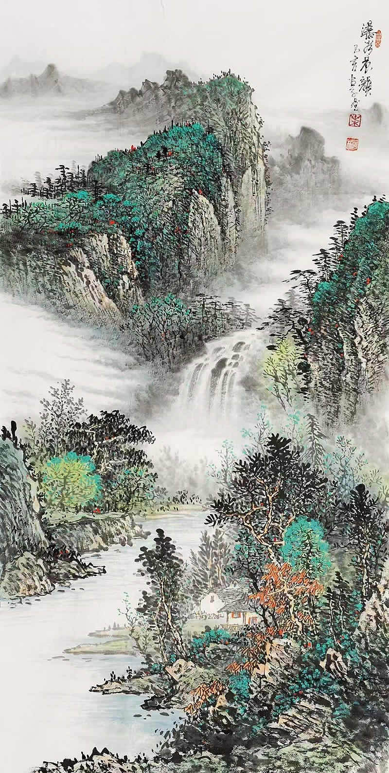 叶阿林，著名山水画家，字盛林，号古子，1958年生，义乌人。现为中央国家机关美协副主席，中央国家机关美协艺术顾问，中国科学院大学艺术中心兼职教授。中国科学院大学艺术中心兼职教授，国际一级美术师，国家一级书法师、中国山水花鸟画一级画师、中国榜书协会会员、中国楹联学会会员，文化部中国乡土艺术协会扶贫专业委员会副主席 ，中国少数民族文物保护协会艺术研究院副院长，山西省产业文联副主席，山西省美术家协会会员，山西省侯马市美术家协会副主席等，中国长城将军书画院北京分院，国发央务书画院、中阿友好书画院高级顾问。