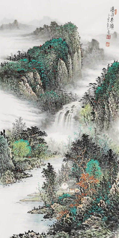 叶阿林，著名山水画家，字盛林，号古子，1958年生，义乌人。现为中央国家机关美协副主席，中央国家机关美协艺术顾问，中国科学院大学艺术中心兼职教授。中国科学院大学艺术中心兼职教授，国际一级美术师，国家一级书…