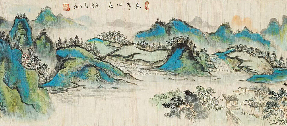 叶阿林，著名山水画家，字盛林，号古子，1958年生，义乌人。现为中央国家机关美协副主席，中央国家机关美协艺术顾问，中国科学院大学艺术中心兼职教授。中国科学院大学艺术中心兼职教授，国际一级美术师，国家一级书法师、中国山水花鸟画一级画师、中国榜书协会会员、中国楹联学会会员，文化部中国乡土艺术协会扶贫专业委员会副主席 ，中国少数民族文物保护协会艺术研究院副院长，山西省产业文联副主席，山西省美术家协会会员，山西省侯马市美术家协会副主席等，中国长城将军书画院北京分院，国发央务书画院、中阿友好书画院高级顾问。