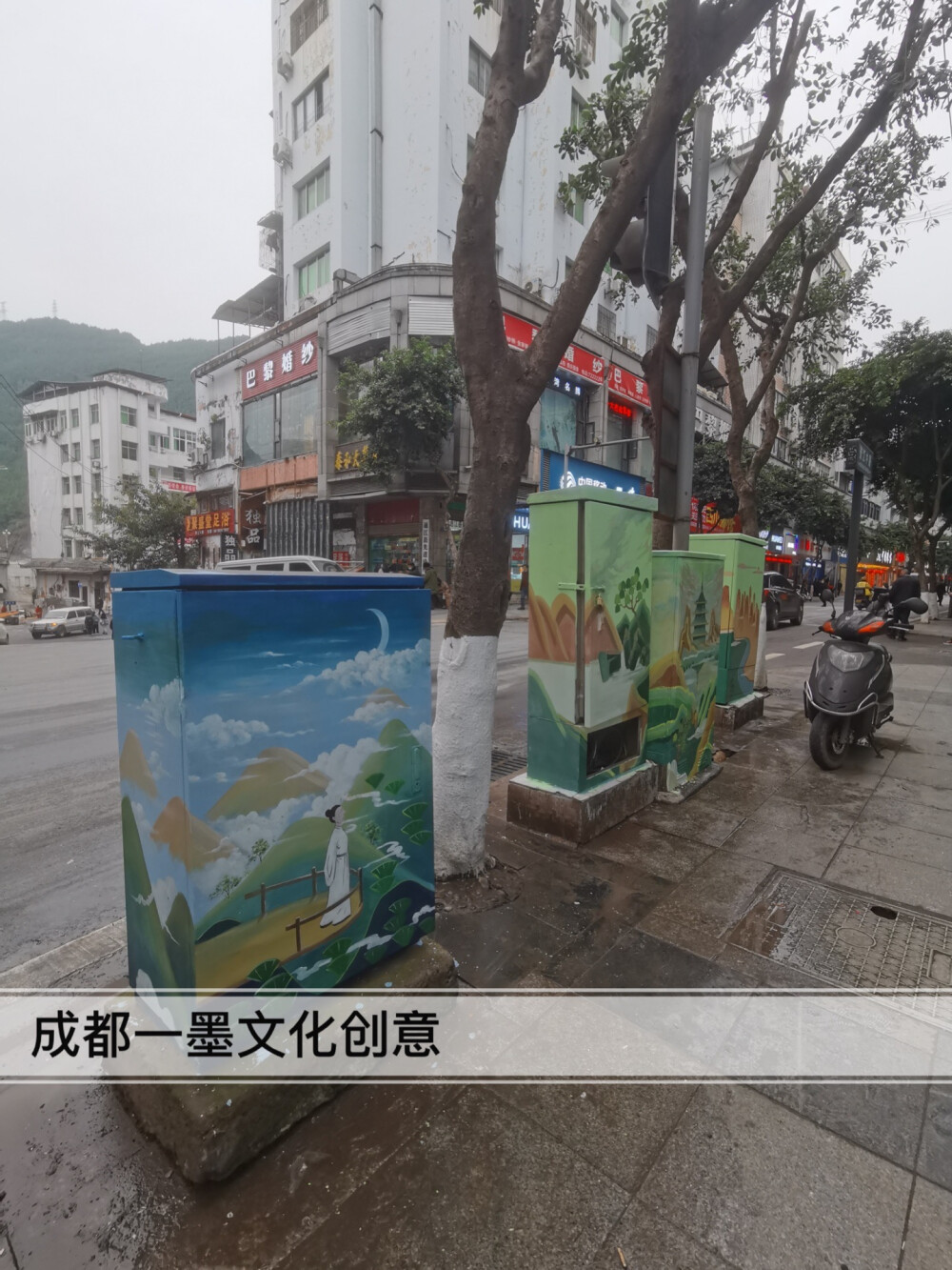 电箱墙绘 电箱壁画 电箱手绘 电箱绘画