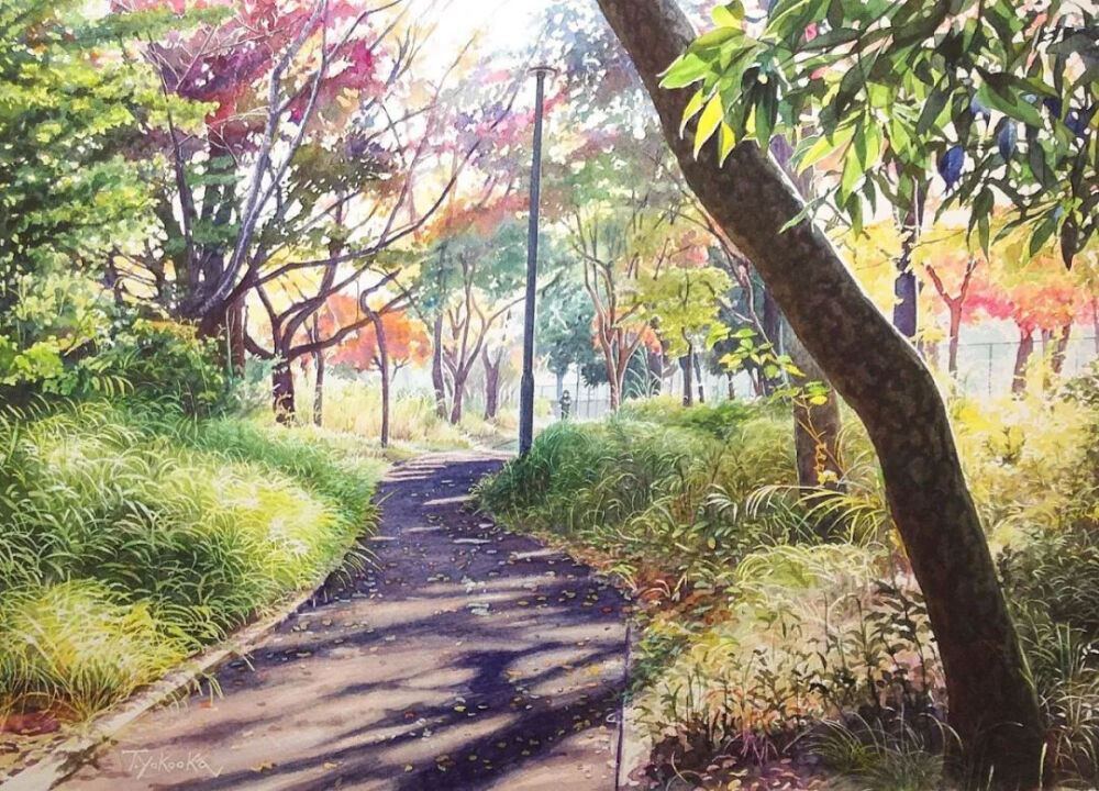 画师：1949年出生于日本香川县高松市，现居千叶县，是日本著名的水彩画家、插画家Takumi_yokookatakumi_yokooka浪漫而美好的画面，用最细腻的手法，给人展现了一种清新通透的视觉感观，给人无尽的视觉享受，如此强烈生动、清透而干净。