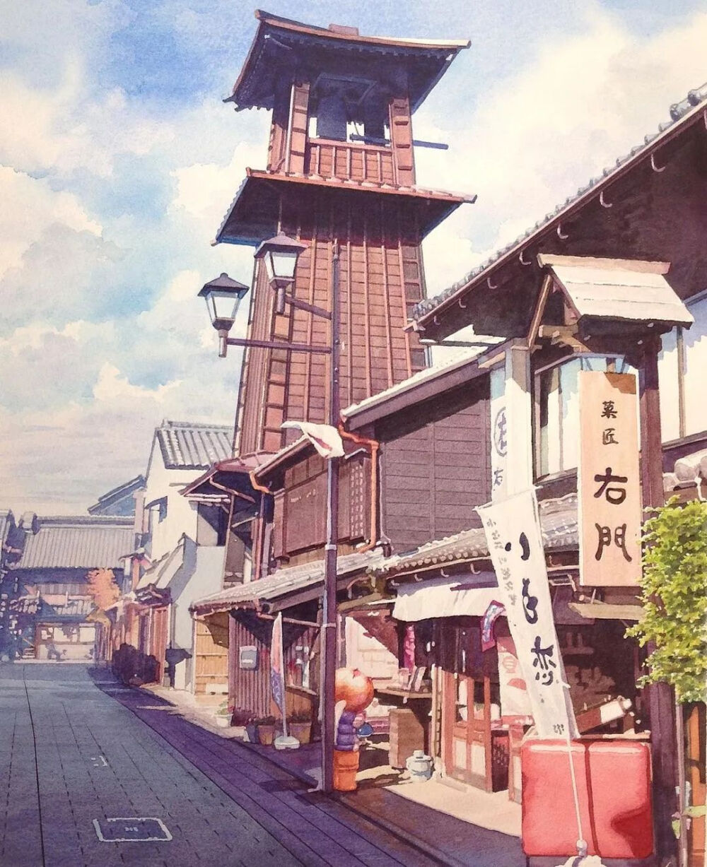 画师：1949年出生于日本香川县高松市，现居千叶县，是日本著名的水彩画家、插画家Takumi_yokookatakumi_yokooka浪漫而美好的画面，用最细腻的手法，给人展现了一种清新通透的视觉感观，给人无尽的视觉享受，如此强烈生动、清透而干净。