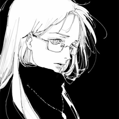 黑白动漫头像