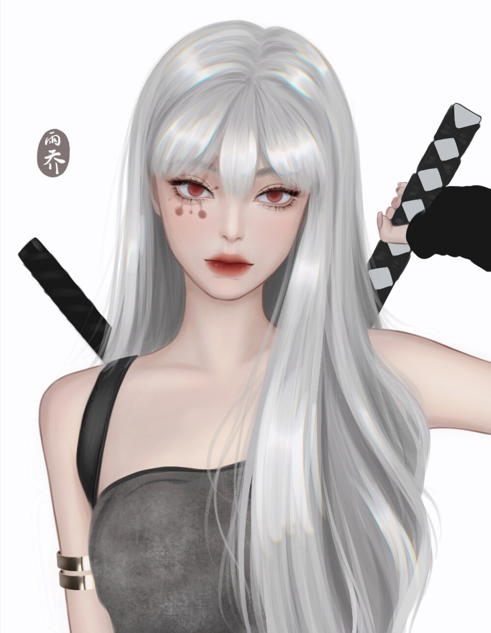 是你的终归是你的，只是姗姗来迟罢了
画师:雨乔乔呀_____