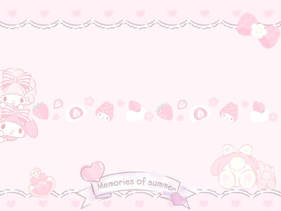 电脑壁纸 ipad壁纸 可爱 美乐蒂 三丽鸥 粉色