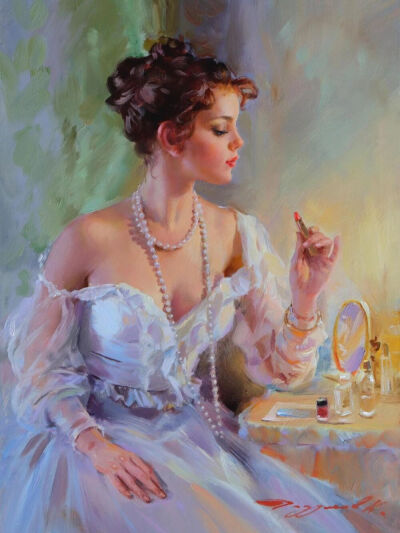 画作欣赏丨Konstantin Razumov，俄罗斯当代女画家。