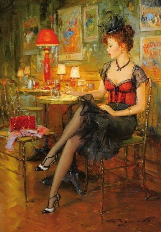 画作欣赏丨Konstantin Razumov，俄罗斯当代女画家。