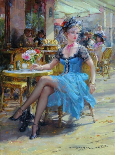 画作欣赏丨Konstantin Razumov，俄罗斯当代女画家。