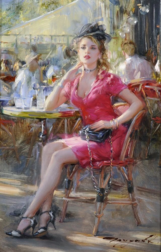 画作欣赏丨Konstantin Razumov，俄罗斯当代女画家。