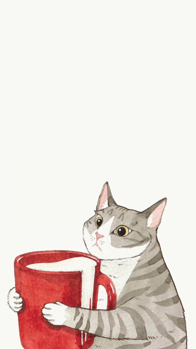 治愈系猫咪插画壁纸