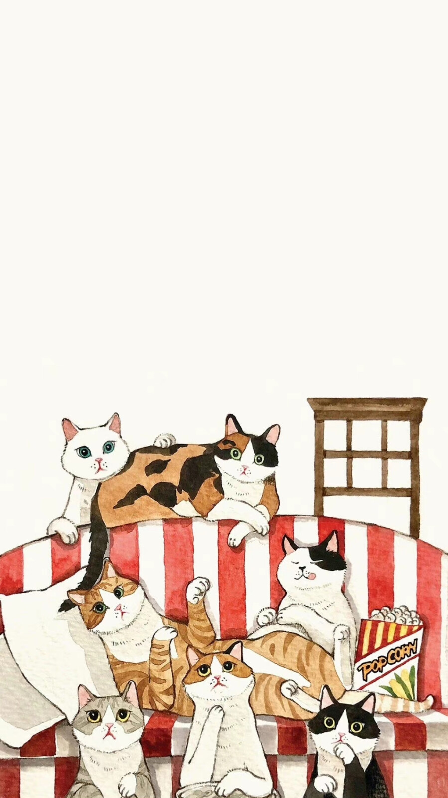 治愈系猫咪插画壁纸