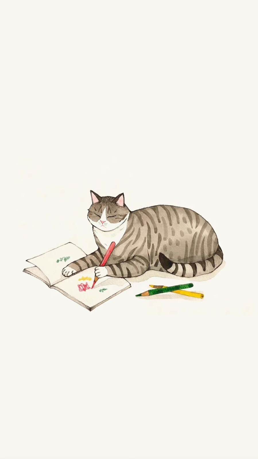 治愈系猫咪插画壁纸