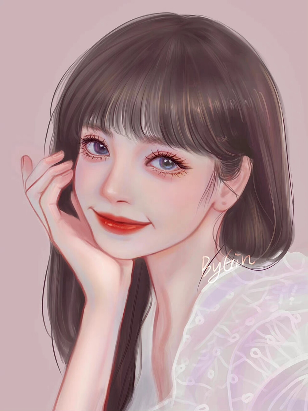 女明星们 板绘头像
图源插画师：ByGin
#女生头像##blackpink##鞠婧祎##杨幂# ​​​