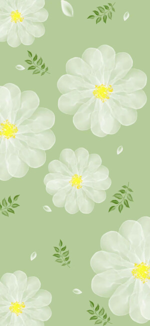 原创/手机壁纸/iphone壁纸/清新绿色花朵