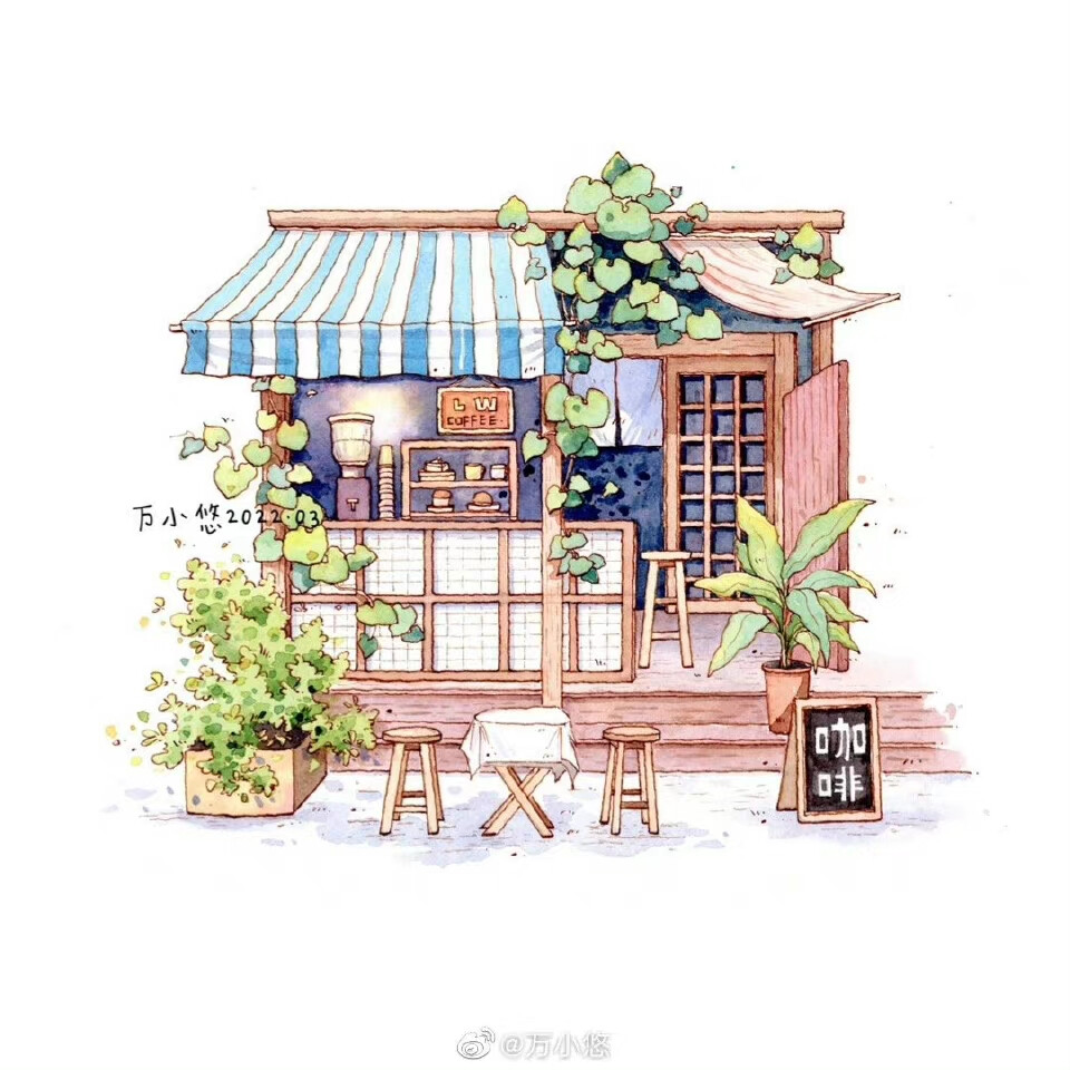 一组小房子建筑街屋。
作者：@万小悠 ​