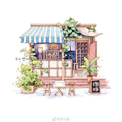 一组小房子建筑街屋。
作者：@万小悠 ​