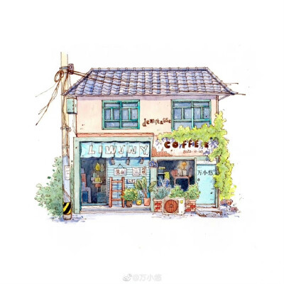 一组小房子建筑街屋。
作者：@万小悠 ​