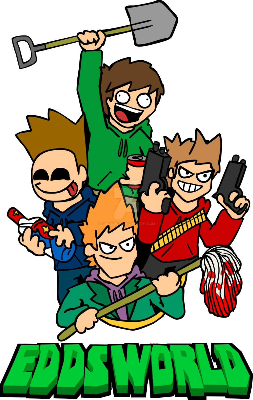 eddsworld:Edd,Tom,Tord,Matt
画风为旧版(前期)画风
素材来源于网络.侵删