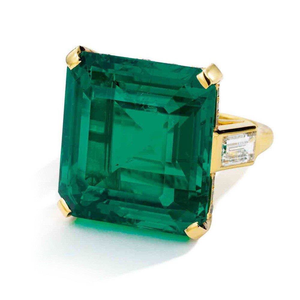 cartier 卡地亚 祖母绿戒指 主石为一颗21.