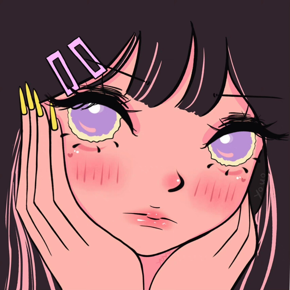 手绘女头