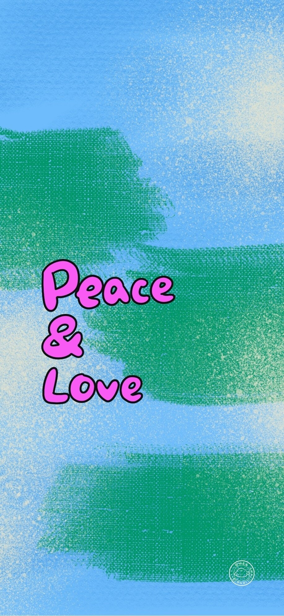 peacelove自律风格文字壁纸 画师:四毛凉