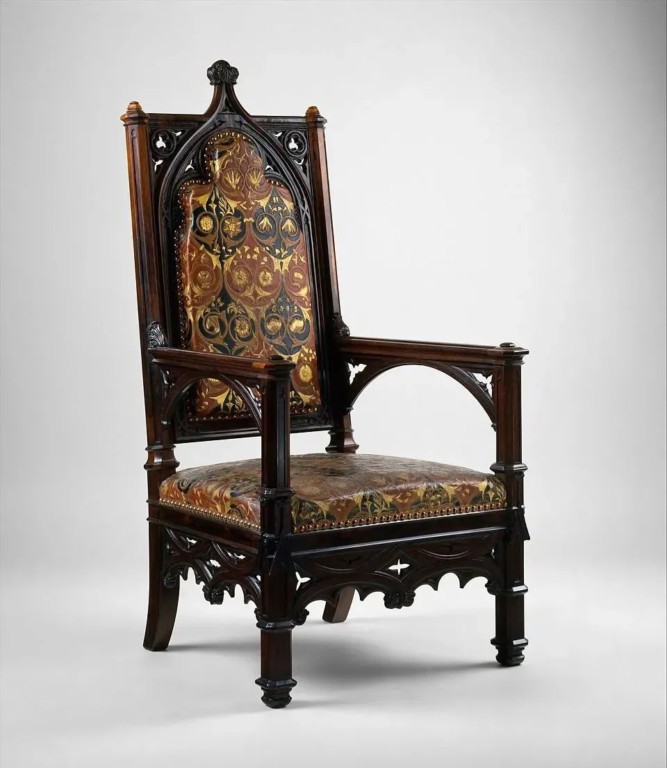 jeanselme工坊哥特式扶手椅,大都会博物馆 - 高清图片,堆糖,美图壁纸