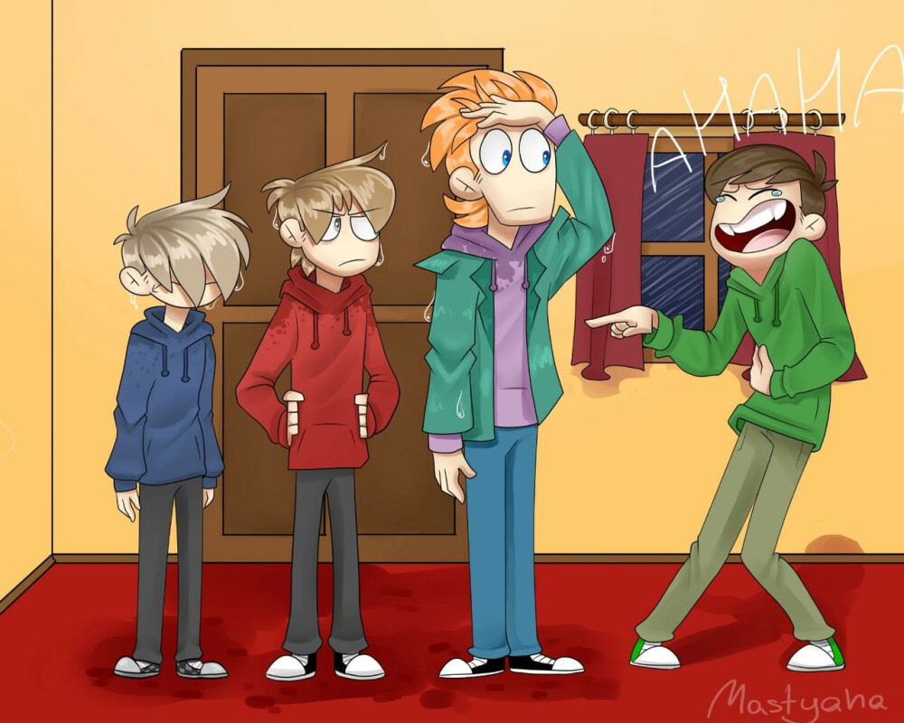 Eddsworld杂集:艾麦汤托(Edd,Matt,Tom,Tord)四人组合照
素材来源于网络.侵删