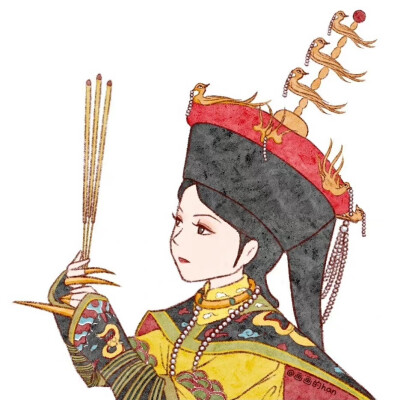 女生头像 甄嬛传 画师：画画的han