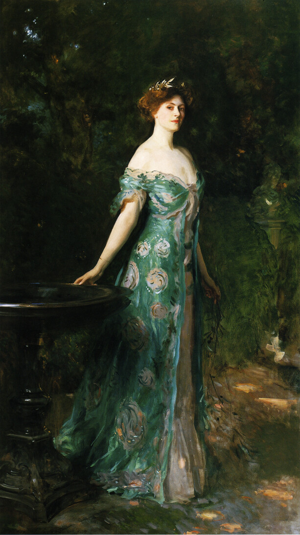 约翰·辛格·萨金特（John Singer Sargent，1856—1925），美国19世纪末20世纪初著名的肖像画家，生于意大利佛罗伦萨，多为欧美上层人士作肖像画。