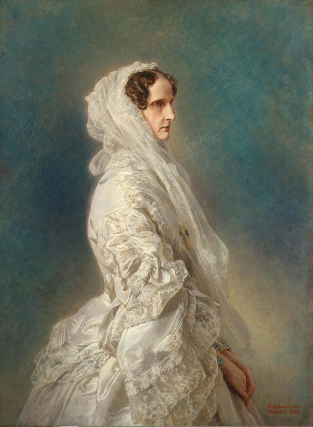 弗朗兹·克萨韦尔.温德尔哈尔特(Franz Xaver
Winterhalter, 1805年4月20日-1873年7月8 日），德国画家。曾为众多19世纪中期的欧洲皇室成员绘像，因而知名，他的名字已经和肖像画联系在一起。他最出名的作品分别是1855年的被侍女围绕的欧仁妮皇后(Empress Eugenie Surrounded by her Ladies in Waiting)和1865年的奥地利伊丽莎白像。