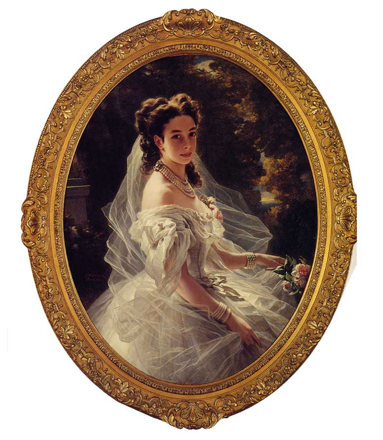 弗朗兹·克萨韦尔.温德尔哈尔特(Franz Xaver
Winterhalter, 1805年4月20日-1873年7月8 日），德国画家。曾为众多19世纪中期的欧洲皇室成员绘像，因而知名，他的名字已经和肖像画联系在一起。他最出名的作品分别是1855年的被侍女围绕的欧仁妮皇后(Empress Eugenie Surrounded by her Ladies in Waiting)和1865年的奥地利伊丽莎白像。