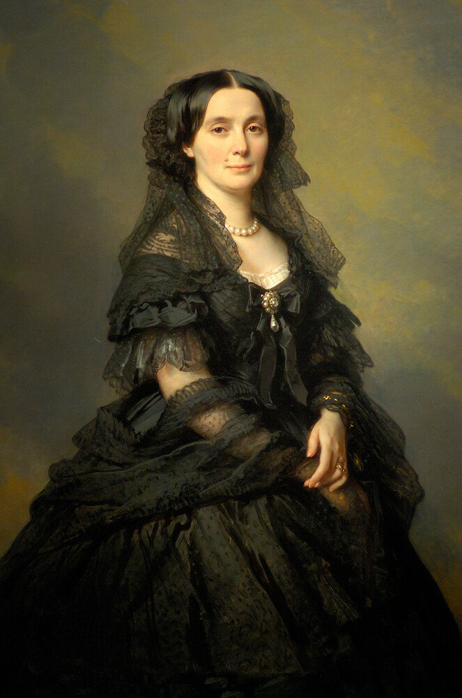 弗朗兹·克萨韦尔.温德尔哈尔特(Franz Xaver
Winterhalter, 1805年4月20日-1873年7月8 日），德国画家。曾为众多19世纪中期的欧洲皇室成员绘像，因而知名，他的名字已经和肖像画联系在一起。他最出名的作品分别是1855年的被侍女围绕的欧仁妮皇后(Empress Eugenie Surrounded by her Ladies in Waiting)和1865年的奥地利伊丽莎白像。