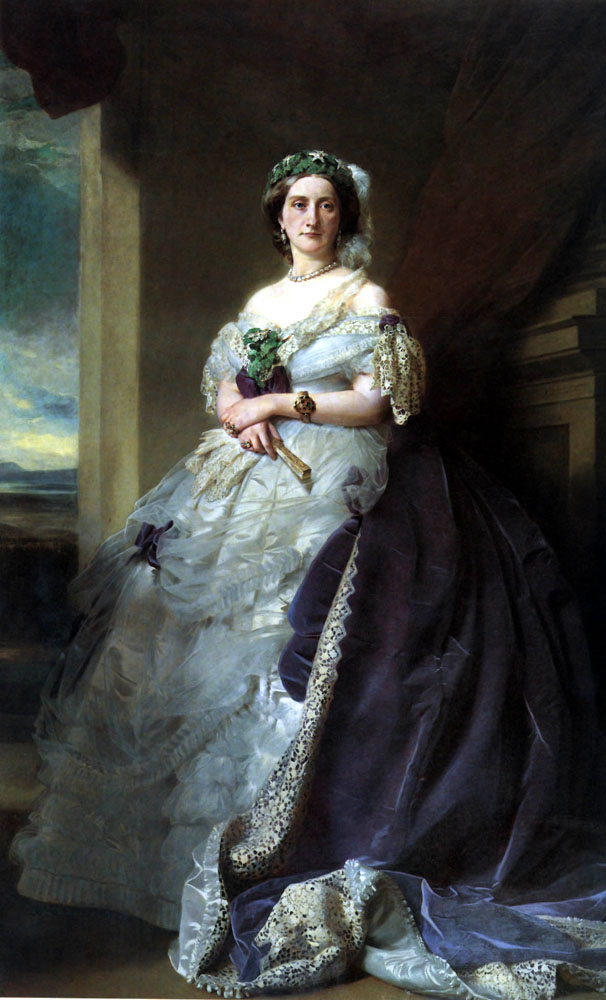 弗朗兹·克萨韦尔.温德尔哈尔特(Franz Xaver
Winterhalter, 1805年4月20日-1873年7月8 日），德国画家。曾为众多19世纪中期的欧洲皇室成员绘像，因而知名，他的名字已经和肖像画联系在一起。他最出名的作品分别是1855年的被侍女围绕的欧仁妮皇后(Empress Eugenie Surrounded by her Ladies in Waiting)和1865年的奥地利伊丽莎白像。