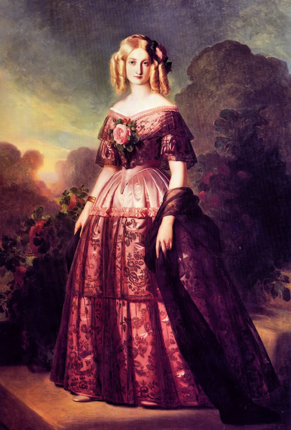 弗朗兹·克萨韦尔.温德尔哈尔特(Franz Xaver
Winterhalter, 1805年4月20日-1873年7月8 日），德国画家。曾为众多19世纪中期的欧洲皇室成员绘像，因而知名，他的名字已经和肖像画联系在一起。他最出名的作品分别是1855年的被侍女围绕的欧仁妮皇后(Empress Eugenie Surrounded by her Ladies in Waiting)和1865年的奥地利伊丽莎白像。