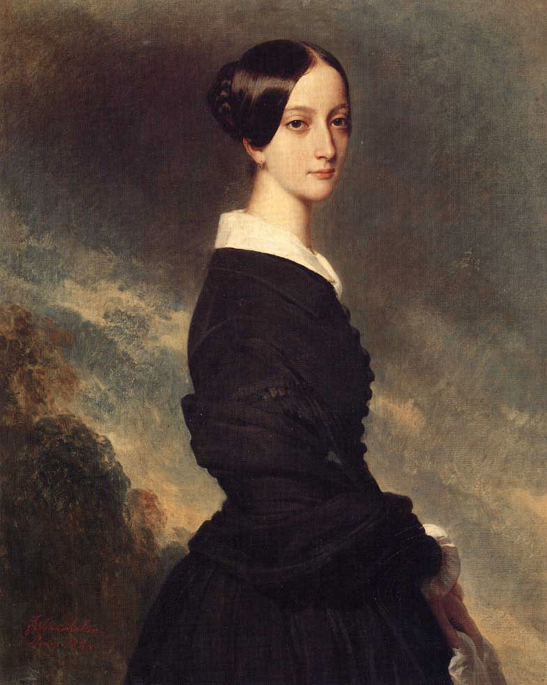 弗朗兹·克萨韦尔.温德尔哈尔特(Franz Xaver
Winterhalter, 1805年4月20日-1873年7月8 日），德国画家。曾为众多19世纪中期的欧洲皇室成员绘像，因而知名，他的名字已经和肖像画联系在一起。他最出名的作品分别是1855年的被侍女围绕的欧仁妮皇后(Empress Eugenie Surrounded by her Ladies in Waiting)和1865年的奥地利伊丽莎白像。