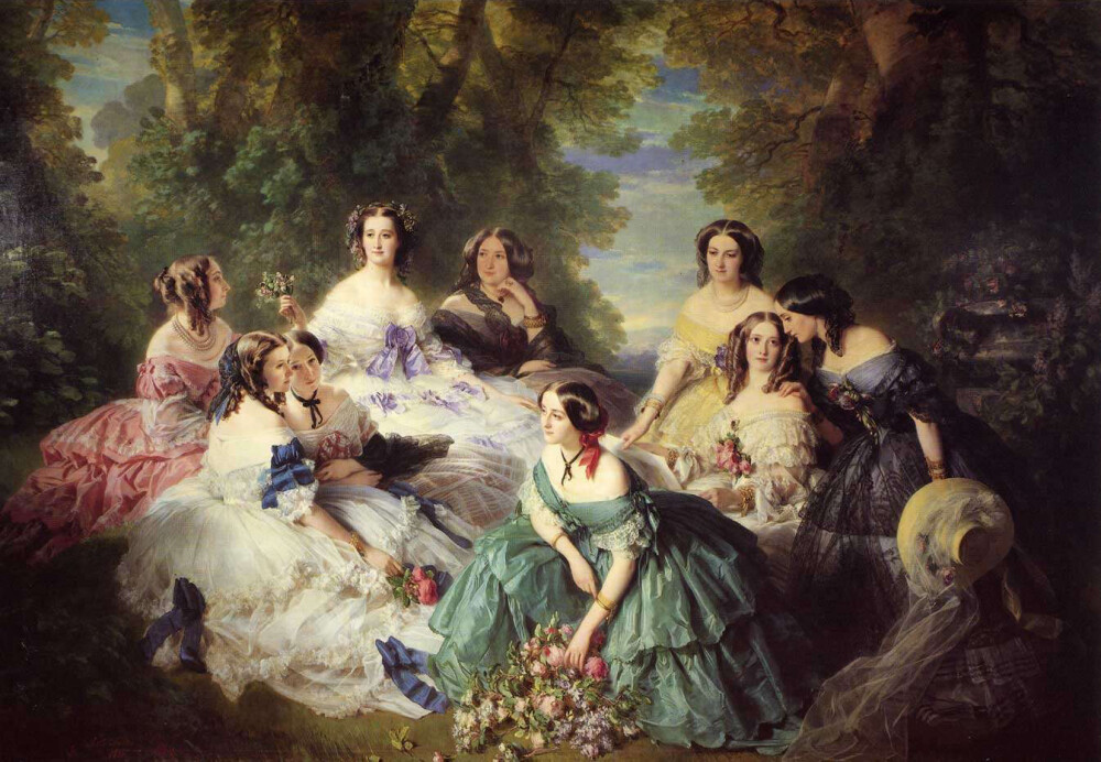 弗朗兹·克萨韦尔.温德尔哈尔特(Franz Xaver
Winterhalter, 1805年4月20日-1873年7月8 日），德国画家。曾为众多19世纪中期的欧洲皇室成员绘像，因而知名，他的名字已经和肖像画联系在一起。他最出名的作品分别是1855年的被侍女围绕的欧仁妮皇后(Empress Eugenie Surrounded by her Ladies in Waiting)和1865年的奥地利伊丽莎白像。