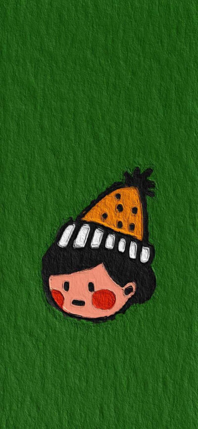 一组超可爱的油画壁纸,元气满满哦！！