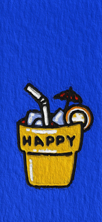 一组超可爱的油画壁纸,元气满满哦！！